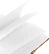 Lefute A5 Notebook PU Leather 200 Pages 80gsm Khaki Elastic Closure Pen Loop view 4
