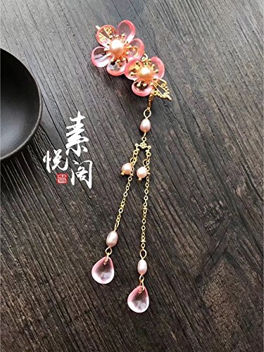 usongs Custom Su Yue Ge classical Chinese clothing accessories retro romantic Su traditional copper headdress hairpin comb Daily - Thumbnail 2