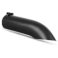 YITAMOTOR 3 Inch Inlet Turn Down Exhaust Tip, 3" x 3" x 12" Black Powder Coated Surface Stainless Steel Professional Exhaust Tail Tip for All 3.0" Outside Diameter Tailpipe, Turndown Design, Bolt-On