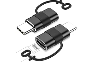 LLYZZ 2 Pack for Lightning to USB C Adapter,27W PD Fast Charging Design for iPhone 15 Series,for iPad Pro,Galaxy,Type C Devices,Support Data Transfer,Not OTG/Audio,with Anti-Lost Loop,Black
