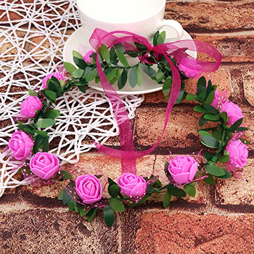 Flower Crown Headband Floral Hairband Festival Wedding Accessories Headdress,Outsta 2019 Fashion Jewelry Hot Sale!Under 5 Dollars Gifts for Her