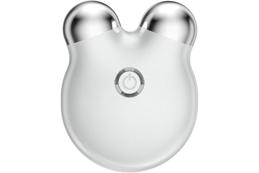 ShenFire Microcurrent Facial Device, Roller, Mini Face Lift, Double Chin Reducer, Wrinkle Remover, White