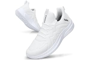 Feethit Mens Non Slip Walking Sneakers Lightweight Breathable Slip on Running Shoes Athletic Gym Tennis Shoes for Men