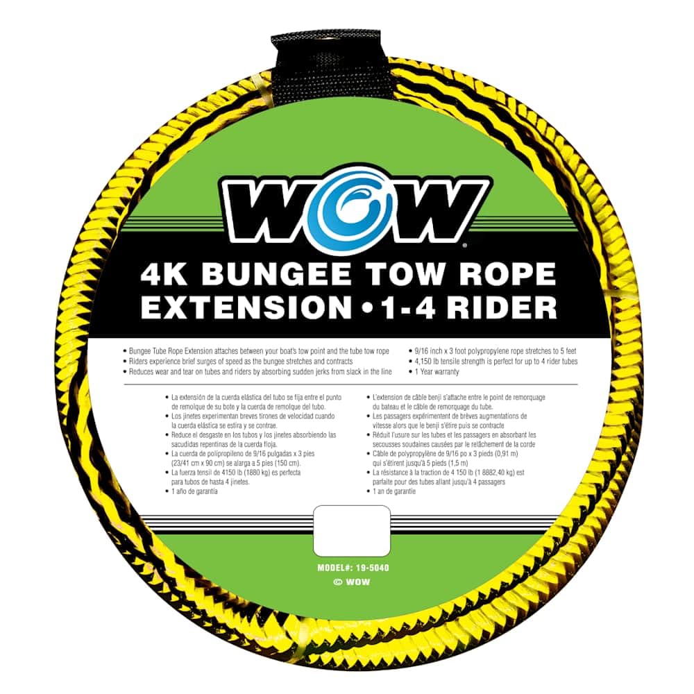 WOW World of Watersports Bungee Tow Rope Extension, Stretches up to 5 Feet, 19-5030
