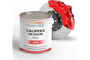 TouchupXS-High Temp Brake Calipers/Drums Enamel Coat 1K Red-Half Pint