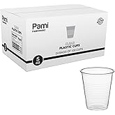 PAMI Disposable Plastic Cups, Bpa- Drinking Glasses for Parties, Cold Drinks, Smoothies, Jello, Cocktails (5 Oz - Case of 2400)