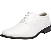 Bruno Marc Men's Faux Patent Leather Tuxedo Derby Dress Shoes Classic Lace-up Formal Oxford