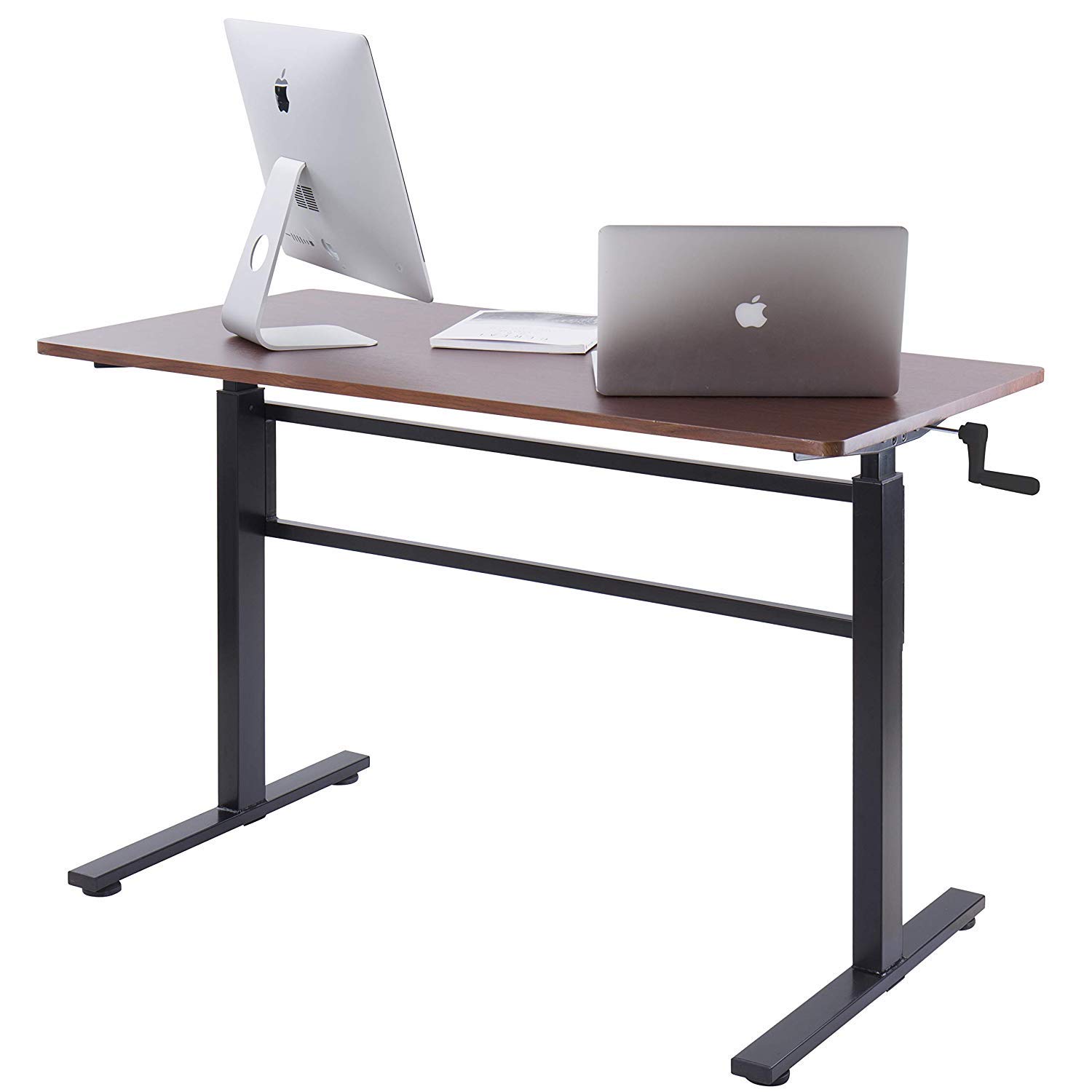 UNICOO Crank Adjustable Height Standing Desk, Adjustable Sit to Stand up Desk,Home Office