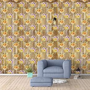 Wall Murals for Bedroom Flowers Collage Pattern Removable Wallpaper Peel and Stick Wall Stickers - 66x96 inches