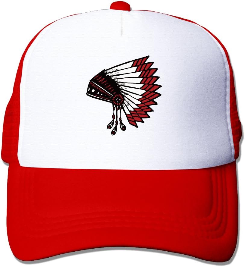 American Indian War Bonnet Snapback Trucker Mesh Men Women One Size Fits Most Hats Caps