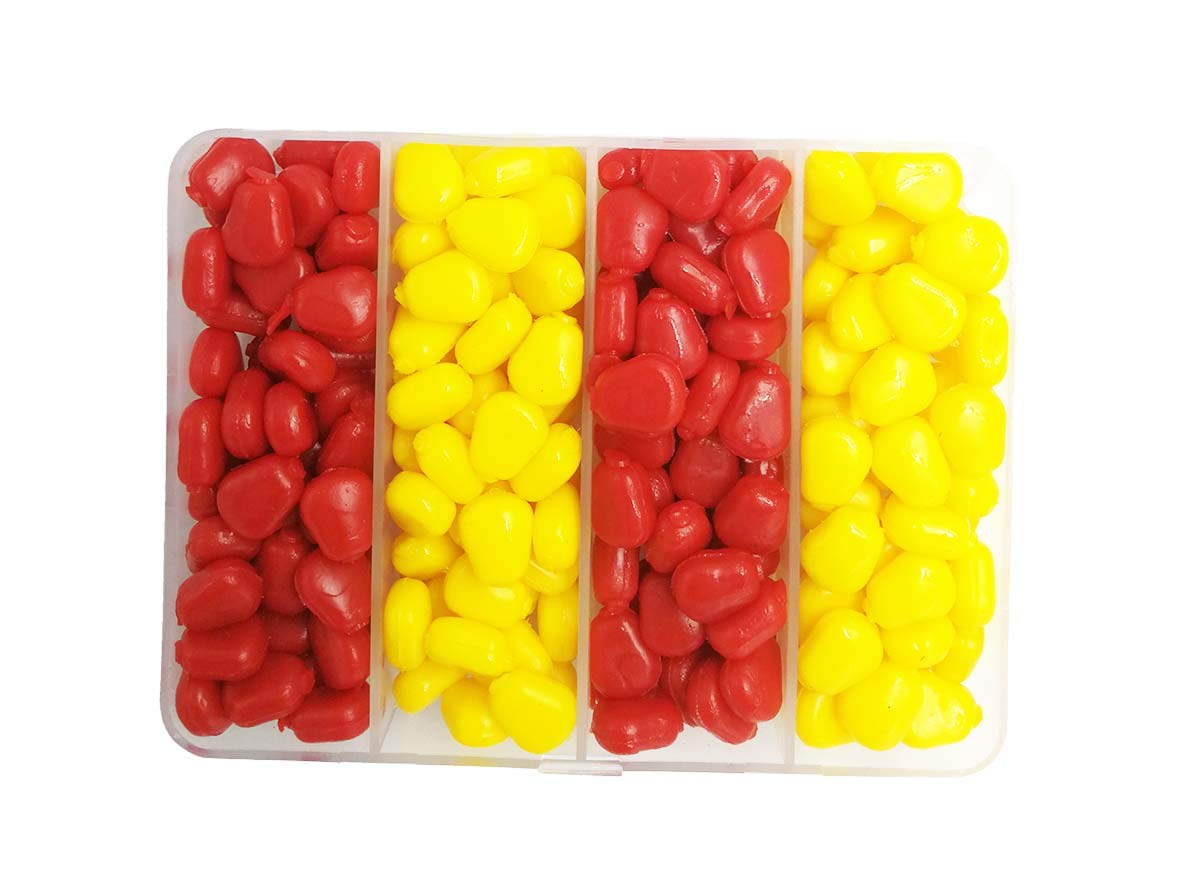 Milepetus 200pcs Soft Fishing Lure Corn Fishing Sinking Corn Soft Carp Bait Flavor Artificial Baits Fish Beads Feeder for Carp Fishing Accessories Tool