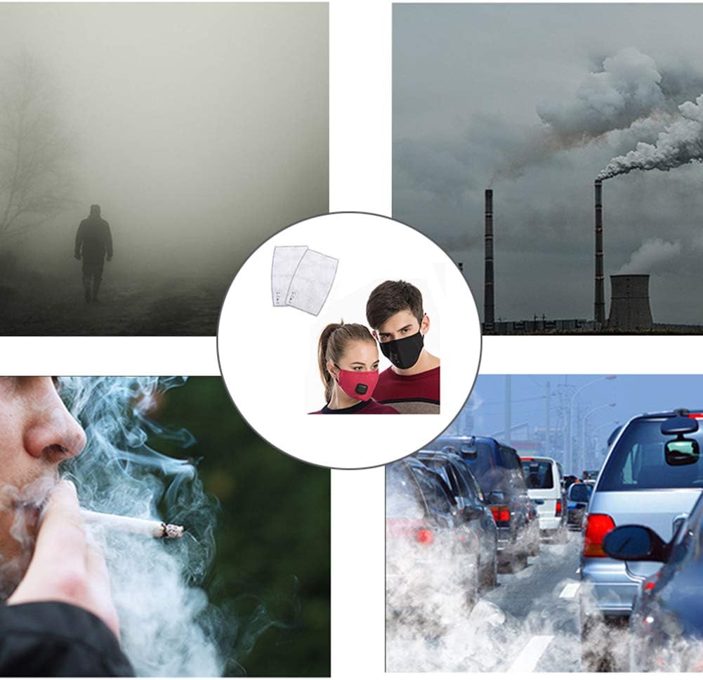 Tiyuu 50Pcs 5 Layer Mask Replacement Filter Activated Carbon Filter for Mount Mask Anti-dust PM2.5 Filter