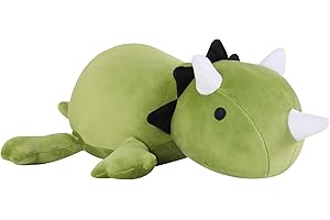 SQEQE Weighted Dinosaur Plush, Weighted Dinosaur Stuffed Animal, Dino Plushies Dino Pillow Toy Gift for Kids Adults 9.8 Inch, 0.8 Lbs