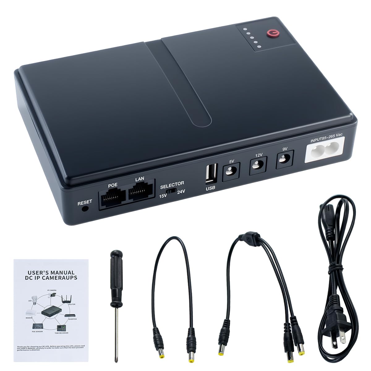 Photo 1 of Mini DC UPS Uninterruptible Power Supply, UPS Battery Backup Power Supply for Router/Modem/Security Camera, for 5V/9V/12V Multi-Voltage Output, Without Battery