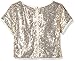 My Michelle Girls' Big Two Piece Set with Sequin Top and Tulle Skirt with Elastic Waistband