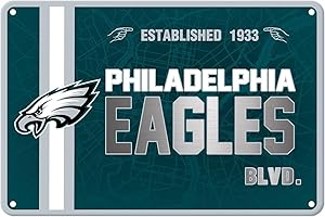 ZYJTEK Football Mancave Metal Street Sign, 8" x 12" Green Gray Design Wall Decor Sign Great for Man Cave, Bed Room, Office, Home