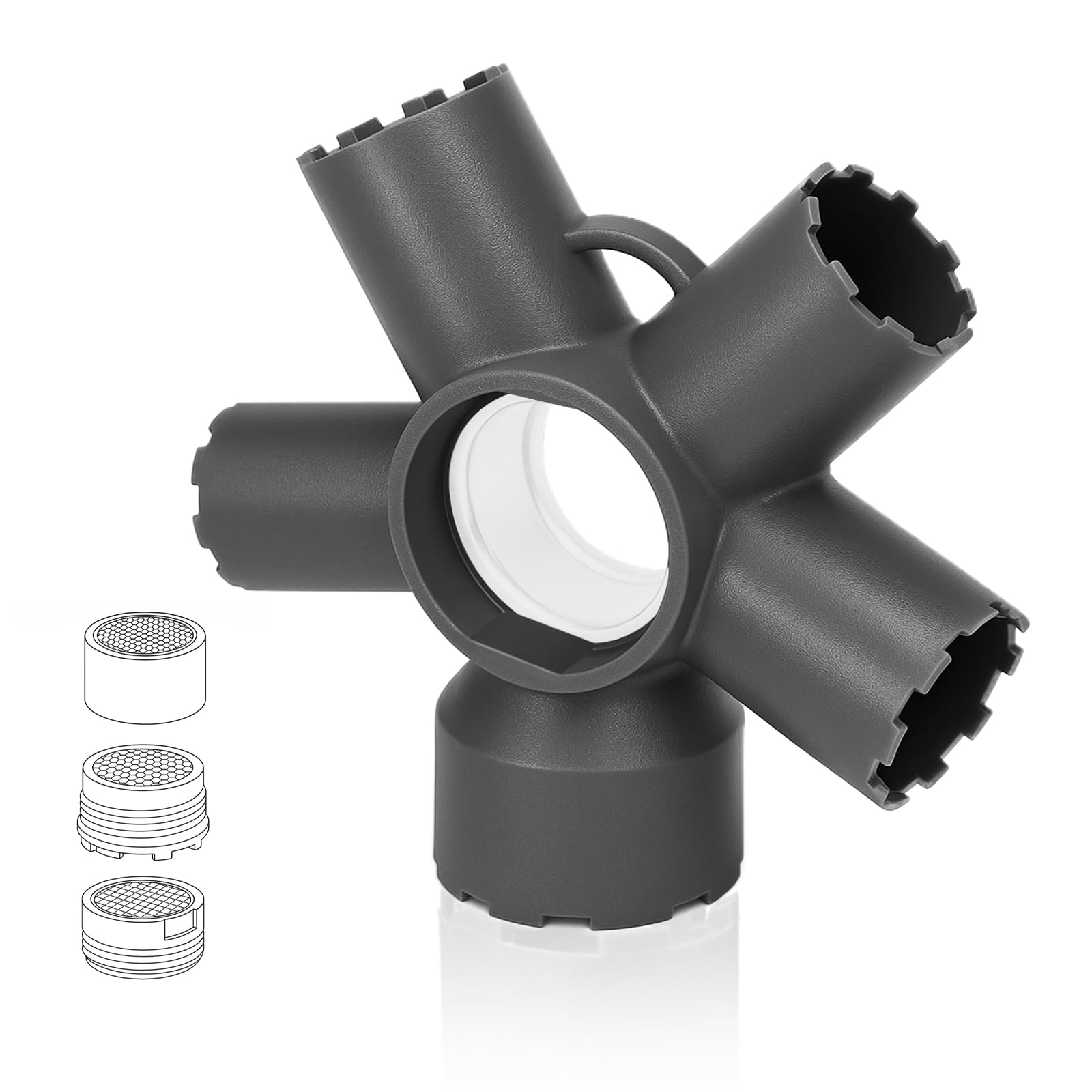 Photo 1 of 10 in 1 Faucet Aerator Removal Tool, Threaded Heavy Duty Aerato Key for M16.5, M18.5, M21.5, M22, M24, M28, and TT, TF, STD, TJ Sizes, Ideal Repairs Replacement for Bathroom