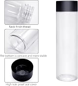 Iceten 6-Pack 400ml Clear Plastic Juice Bottles Wide Mouth with Lids view 4