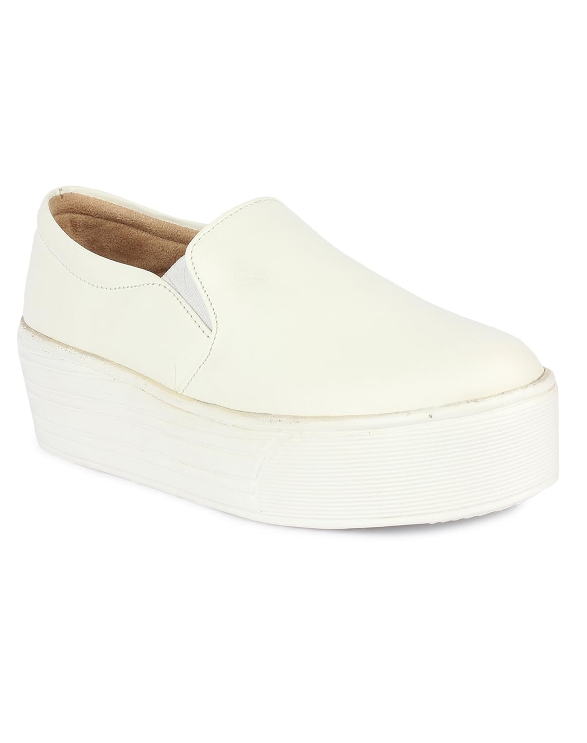 zapatoz womens fabric white color casual shoe