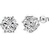 Airokiy Diamond Stud Earrings for Women Cubic Zirconia Sparkling Luxurious Gift Ready Jewelry