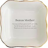 BAT TRANG Ceramic Bonus Mom Jewelry Dish, Mother in Law Gift from Daughter in Law, Wedding Gift for Mother of The Groom, Gift from Bride, Birthday Gifts for Godmother