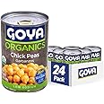 Goya Foods Organic Chick Peas, Garbanzo Beans, 15.5 Ounce (Pack of 24)