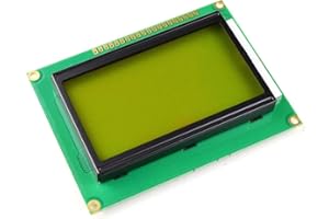 CANADUINO LCD12864 128x64 Graphic Display SPI, Green-Yellow, ST7920