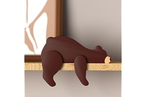 PUTSKA Woodland Nursery Decor - Wooden Animal for Baby Boy Nursery Decor, Forest Decoration for Room, Shelf, Bedroom (Bear)