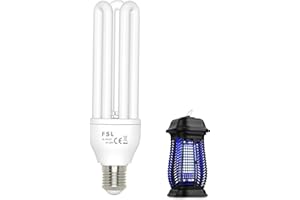 XGAYOO Indoor Bug Zapper Light with E27 Base, 3U Shaped Tube Bulb for Outdoor Mosquito Zapper, Fly Traps