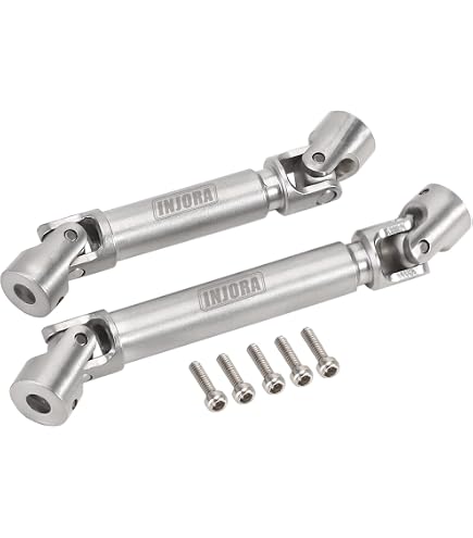 INJORA Essieux +4mm Aluminium CNC Avant Arrière Pour Axial SCX24 - Upgrade RC Crawler