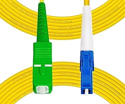 Fibergaga-5M(16ft) OS2 LC/UPC to SC/APC Fiber Patch