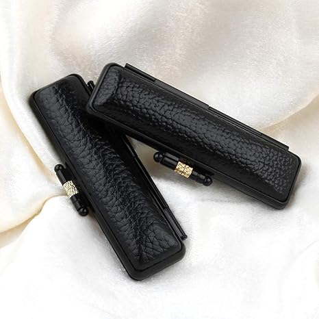 Amazon 印鑑ケース 朱肉付き 黒枠gold金口 印鑑ケース おしゃれ 印鑑