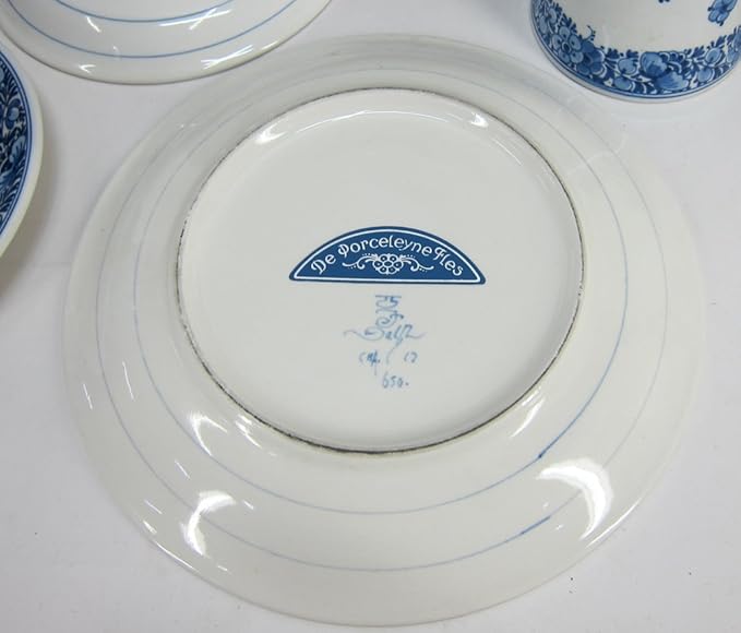 Amazon ロイヤルデルフト Delft ハンドペイント カップ ソーサー プレート各2セット カップ ソーサー オンライン通販