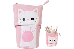 Cute Pencil Case, OLIYuMi Telescopic Pencil Pouch Pencil Case Cartoon Pencil Storage Box Stationery Organizer Makeup Bag with