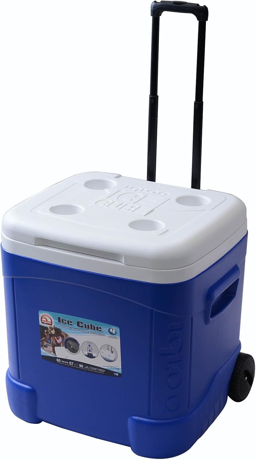 IGLOO Unisex's Ice Cube 60 Roller Cool BoxBlue, 56 Litre Amazon.co.uk
