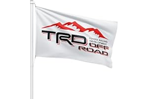 FOMSTOREG TRD Off Road Truck Flag Banner - 3x5 FT - Racing Development Car Logo - Show Your Support for TRD Racing - Durable Indoor or Outdoor 2 Grommets