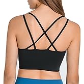 Nanomi Beauty Sports Bras for Women Removable Padded Workout Tanks Criss Cross Back Yoga Crop Tops