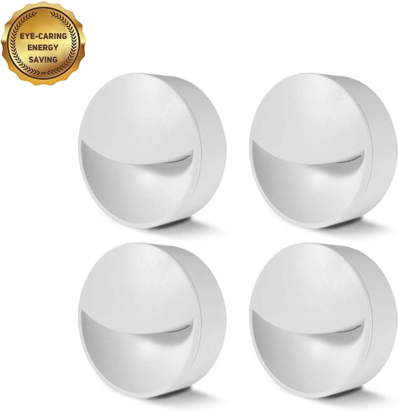 LED Night Lights with Auto Dusk to Dawn Sensor, Light Sensor Wall Nightlight Warm White for Bedroom, Bathroom, Kitchen, Hallway, Stairs, 0.2W Energy Efficient, 4-Pack White