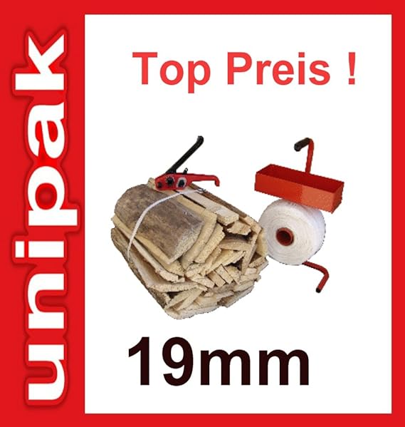 Sonderangebot: 19mm Textilband Umreifungsset Umreifungs Set Bündelset Bündelgerät Textilbandumreifung * Holz bündeln * Drahtk
