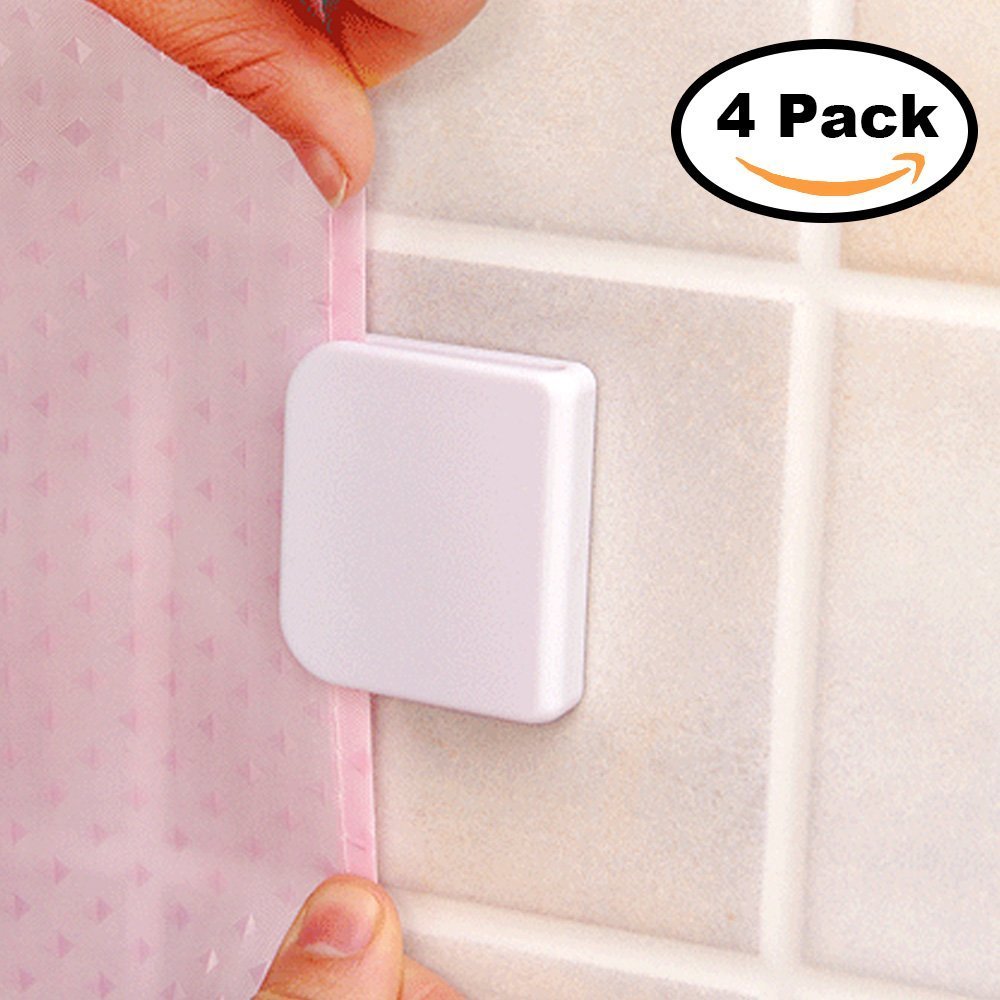 White Wimaha 4 Pack Shower Splash Guard Self Adhesive Windproof