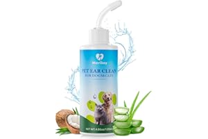 Pet Ear Cleaning Solution for Dogs and Cats, Dog Ear Cleaner, Dog Ear Drops for Itch, Head Shaking, Discharge & Smell, Dog Ea