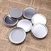 LKXC Mason Jar One-Piece Silver Metal Lids Storage Solid Caps (7Pack,wide mouth)