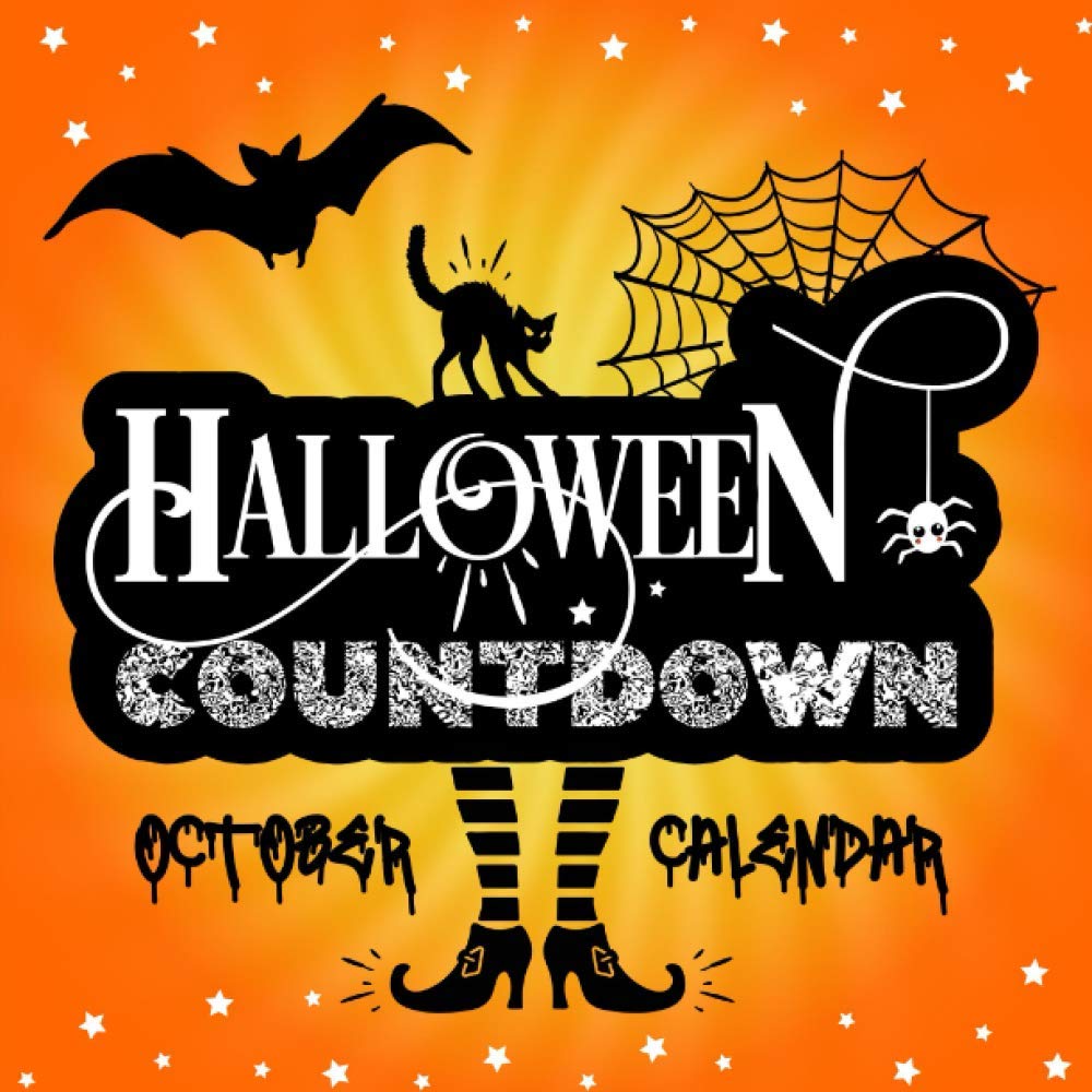 Halloween Countdown | October Calendar: Fun count down to Halloween, 31-day vertical calendar, with cool quotes and cute graphics for desk use or wall decoration.