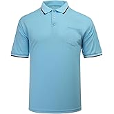 redgino Men's Baseball Softball Umpire Shirt Short Sleeve Polo Ref Jersey Referee Gear - Sized for Chest Protector