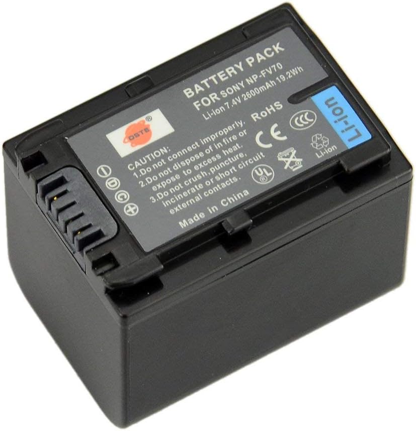 DSTE® 2x NP-FV70 Rechargeable Li-ion Battery + Charger DC04U for Sony DCR-SR15 SR21 SR68 SR88 SX15 SX21 SX44 SX45 SX63 SX65 SX83 SX85 FDR-AX100 HDR-CX105 CX110 CX115 CX130 CX150 CX155 CX160 CX190 CX200 CX210 CX220 CX230 CX260V CX290 CX300 CX305 CX330 CX350V CX360V CX380 CX430V CX520V CX550V CX560V CX580V CX700V CX760V CX900 HC9 PJ10 PJ30V PJ50 PJ200 PJ230 PJ260V Camera - Image 3