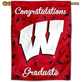 Wisconsin Badgers Graduation Gift Banner Flag