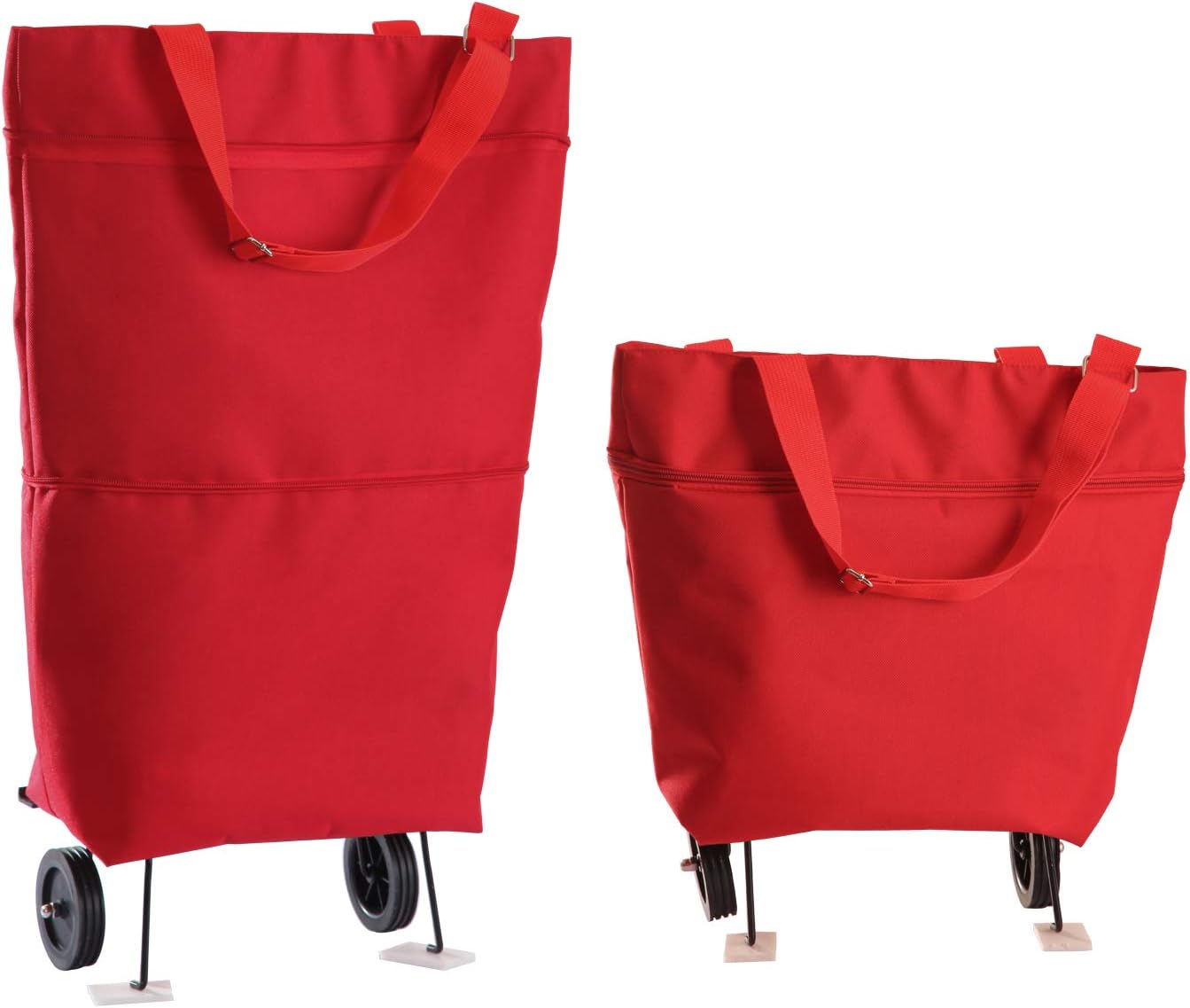 Trolley Bags Folding Shopping cart with Wheels Collapsible Reusable Grocery Bags for Women Travel Home Kitchen Supermarket