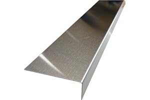 EPIC QT Brushed 304 Stainless Steel Universal Gap Filler Finishing Angle Trim Kit Elements (Outer Finish, 1" x 3" x 30")