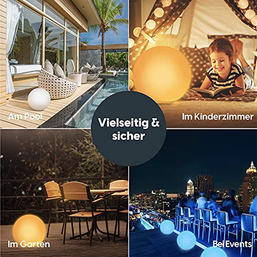 wuuhoo I LED Solar Deko Gartenleuchte Gloria mit 16 Farben I Farbwechsel mit Fernbedienung und Akku I Wetterbeständige… – Bild 4