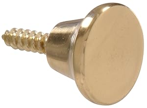 Hillman Hardware Essentials 852406 Mini Knobs 1/2" Brass -2 pack